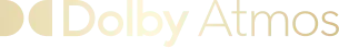 Złote logo Dolby Atmos