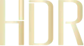 Złote literowe logo Hdr 