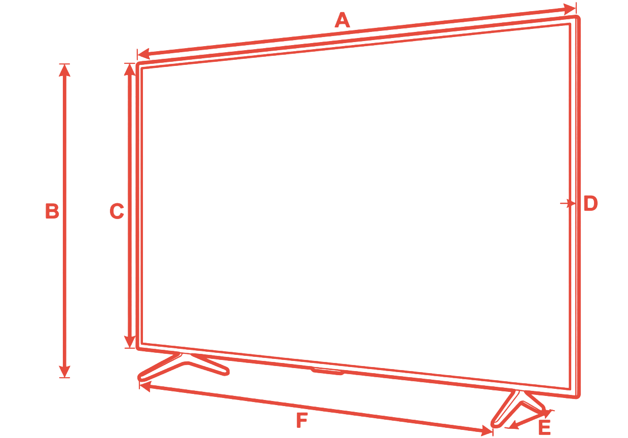 Telewizor TCL 75T69C - szkic telewizora