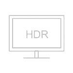 Ikona przedstawia schemat telewizora z napisem \'HDR\' na ekranie.