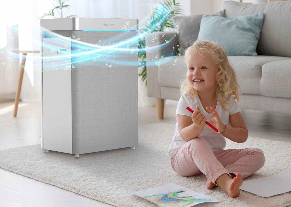 Oczyszczacz powietrza WEBBER AP9750 wygląd design prezentacja wizualizacja Zdrowe powietrze każdego dnia