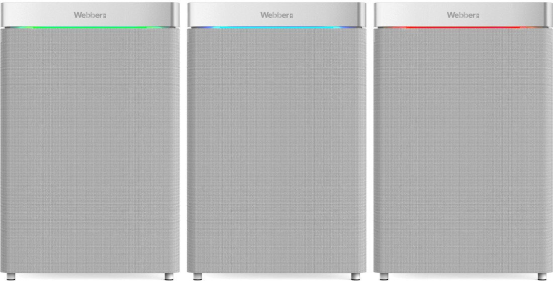 Oczyszczacz powietrza WEBBER AP9750 Cicha praca nocą czujnik światła w tryb nocny redukacja hałasu poziom hałasu powierzchnia wydajność powietrze