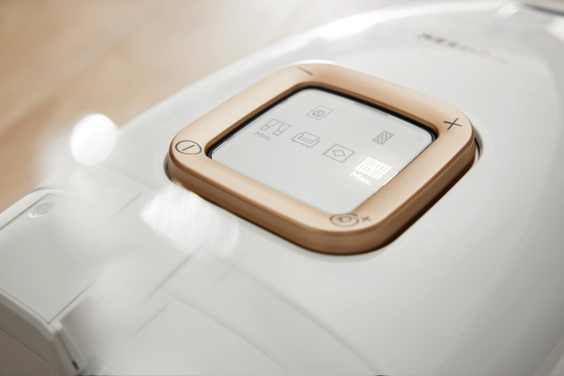 Odkurzacz MIELE Guard L1 Comfort Titanium Wygodna regulacja mocy wygodne czyszczenie przycisk nożny Ergonomiczna koncepcja wygodne sterowanie siłą ssania stopą Symbole graficzne