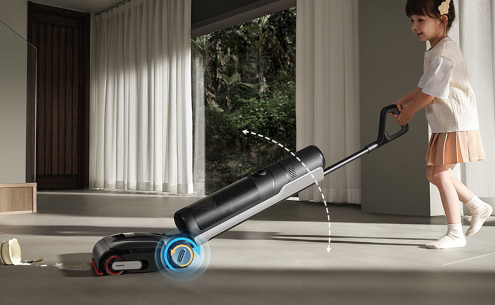 Odkurzacz DREAME H15 Pro Czarny Łatwe manewrowanie komfort użytkowania system GlideWheel™ różne powierzchnie Ergonomiczna konstrukcja lekka obudowa długie sprzątanie