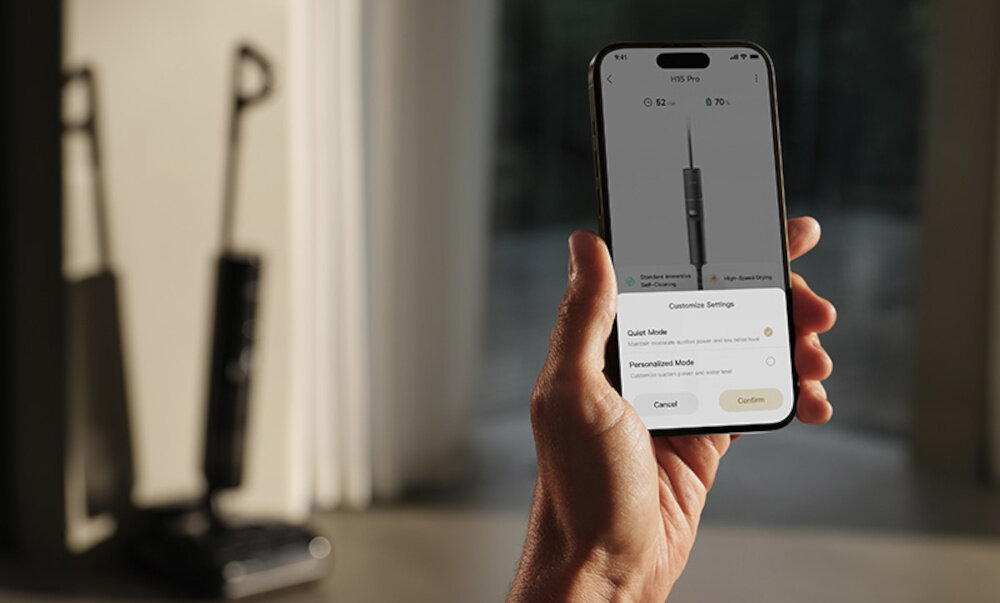 Odkurzacz DREAME H15 Pro Czarny W zasięgu ręki aplikacja Zdalne planowanie sprzątania przypomnienia o konserwacji bezprzewodowe aktualizacje kontrola działanie dostosowanie potrzeby