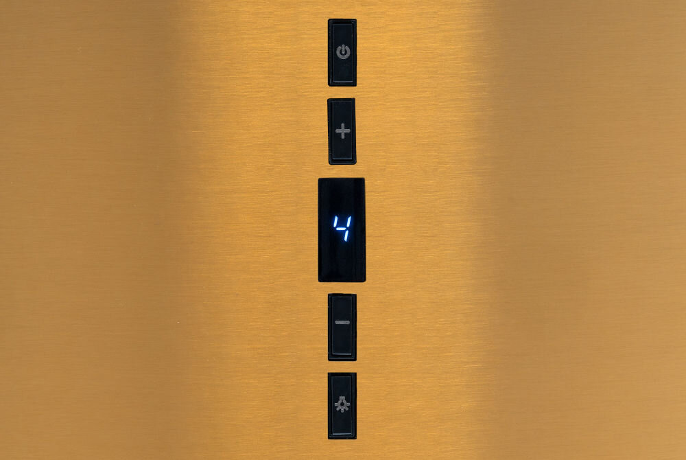 Okap GOTZE & JENSEN WH700GS Złoty sterowanie pilot