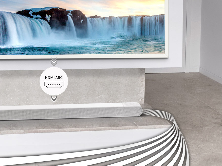 Bezprzewodowa łączność soundbara HW-S801B z telewizorem. HW-S801B/EN