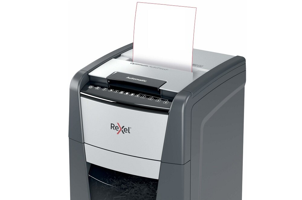 Niszczarka REXEL Optimum AutoFeed 300M - Wysoki poziom bezpieczeństwa