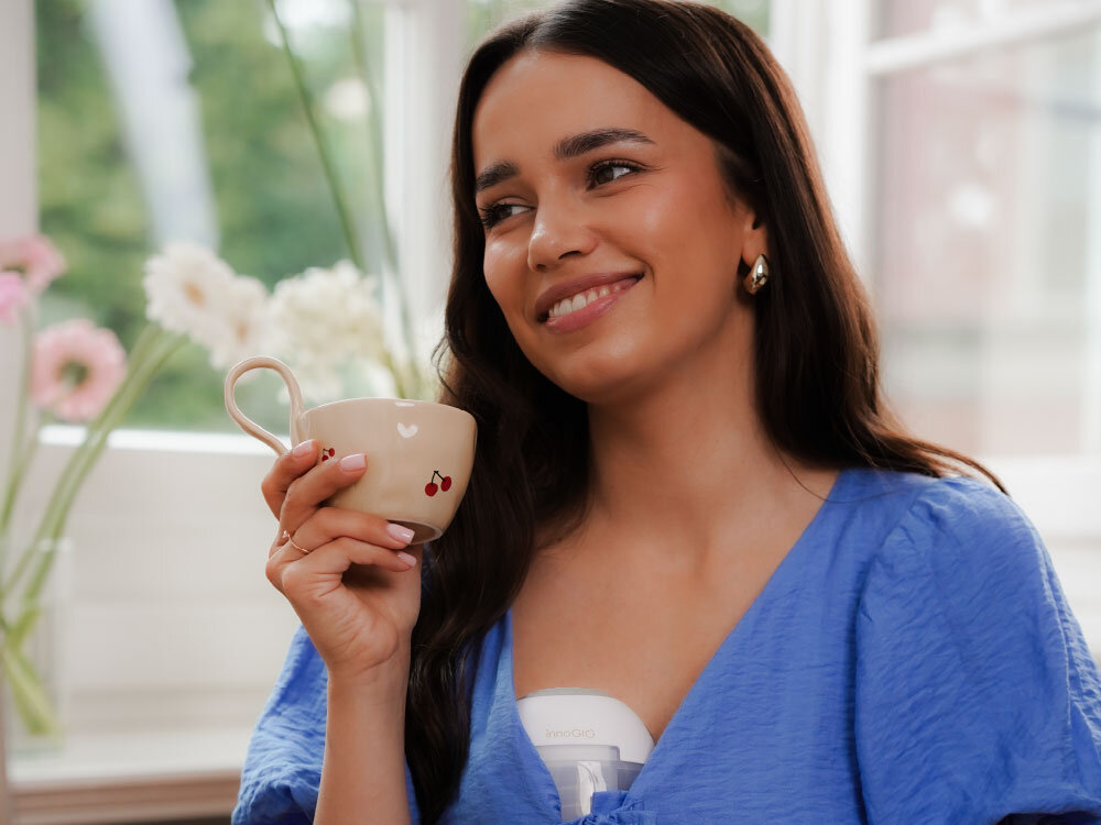 Laktator INNOGIO GIOmum Line Discreet Light GIO-359 Mobilność i wygoda lekki, prosty w obsłudze i wygodny w noszeniu