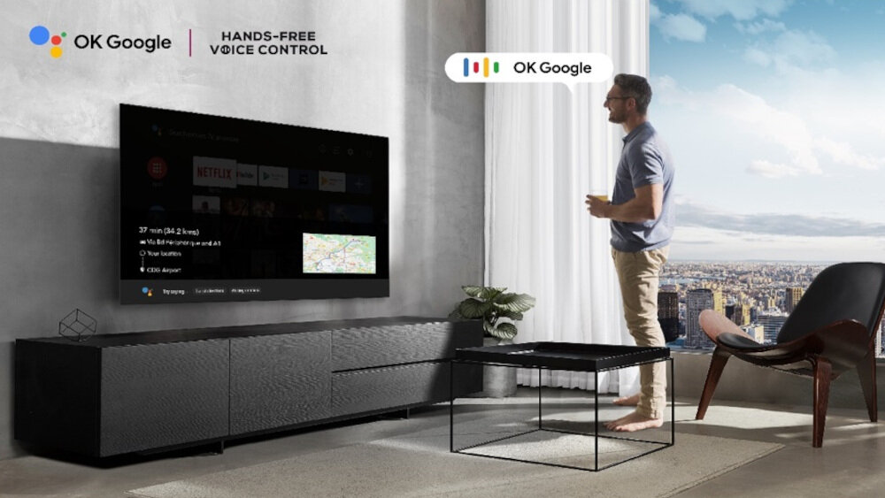 Telewizor TCL C955  - sterowanie głosowe