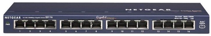 Switch NETGEAR GS108GE - wygląd ogólny rozbudowa sieci niewygórowana cena zakupu