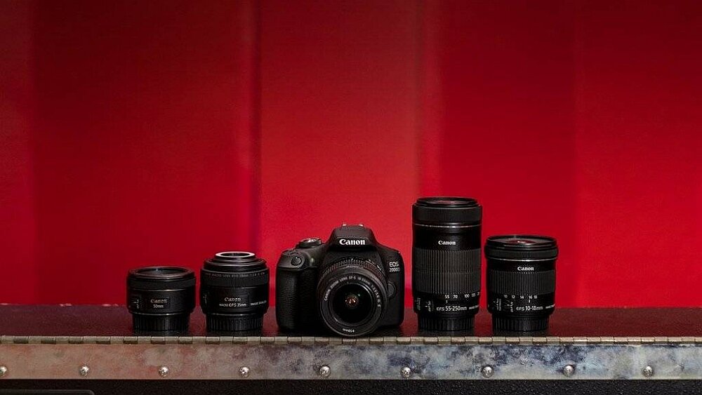 Aparat CANON EOS 2000D  zasilanie ostrość filmy nagrywanie obudowa rozdzielczość AF  zdjęcia matryca obiektyw 