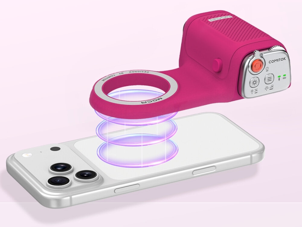 Uchwyt do telefonu COMITOK Moca różowy, magnes, MagSafe, montaż, stabilność, Uchwyt do telefonu COMITOK Moca
                uchwyt i telefon na pastelowym tle mocny magnes 18n stabilność iphone magsafe lekka konstrukcja klips