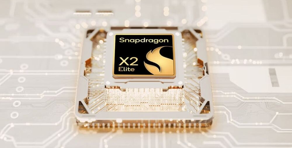 Procesor Snapdragon X2 widoczny obok układu elektronicznego – ASUS ZenBook A14 układ NPU funkcje AI Copilot+