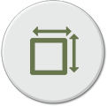 Ikona przedstawia zielony kwadrat z dwoma strzałkami wskazującymi w przeciwnych kierunkach, umieszczony na białym tle.