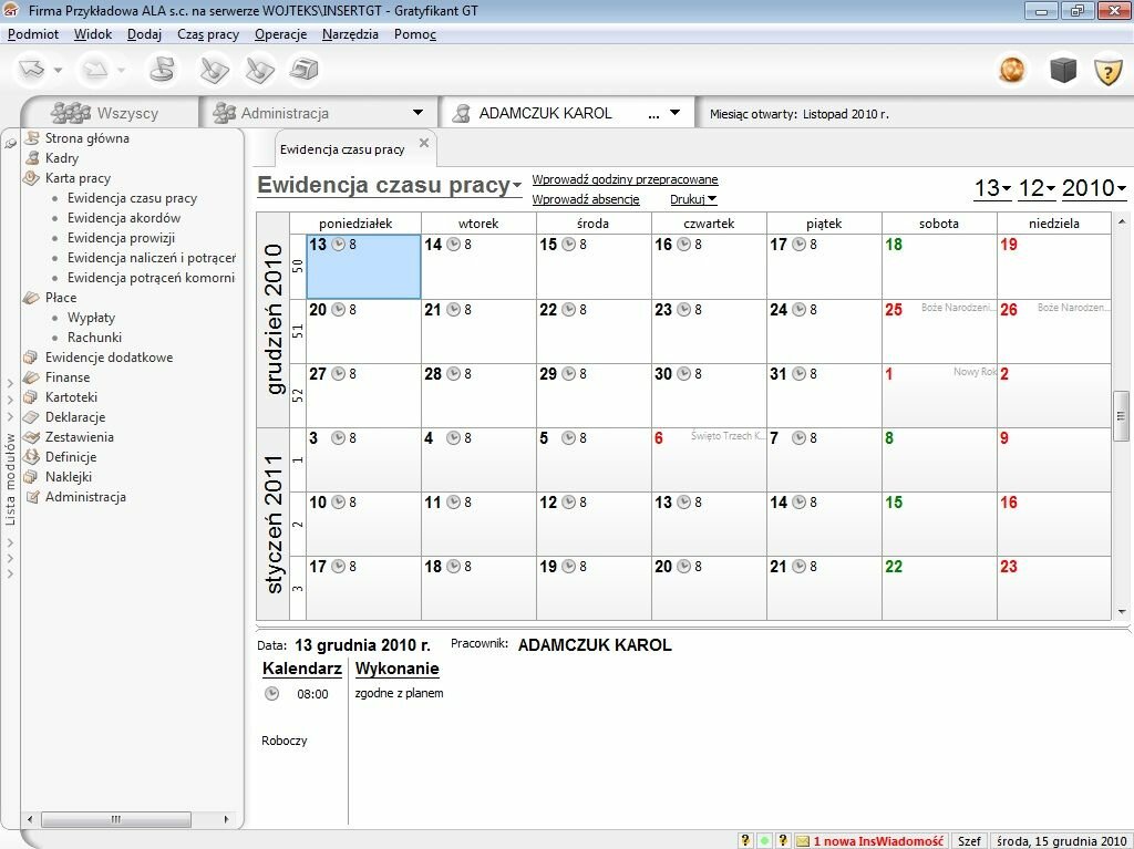 Program INSERT Gratyfikant GT - wszechstronność