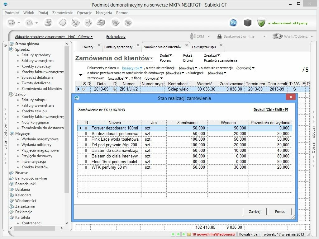 Program INSERT Subiekt GT - InsERT GT