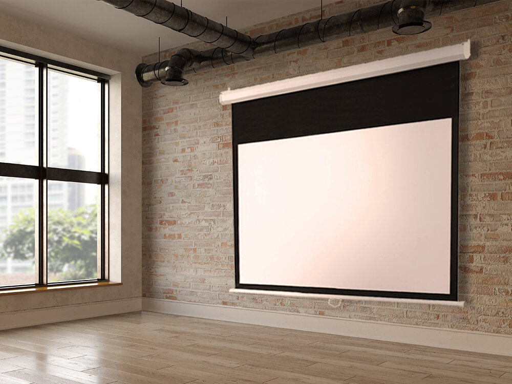 Ekran projekcyjny ART EM-120 Matte White bez statywu 244 x 183 - Łatwa obsługa, ergonomiczny uchwyt