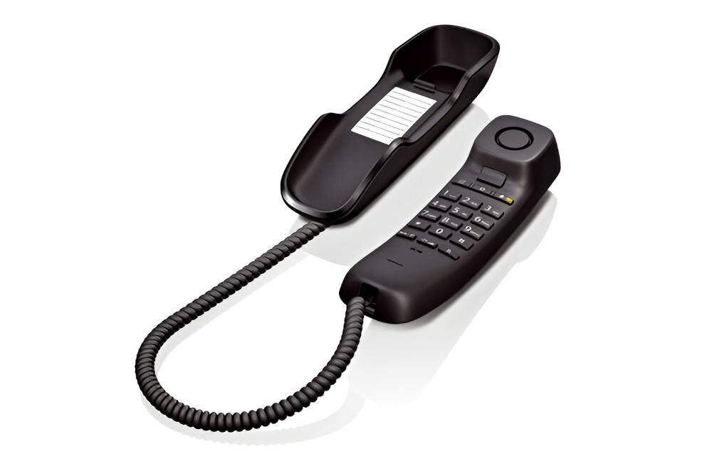 Telefon GIGASET DA210 możliwość zaprogramowania 10 numerów szybkiego wybierania powtarzanie wybierania ostatniego numeru do 21 cyfr ergonomiczna klawiatura możliwość montażu na ścianie nie wymaga zasilacza zasilanie z linii telefonicznej dociążona podstawa