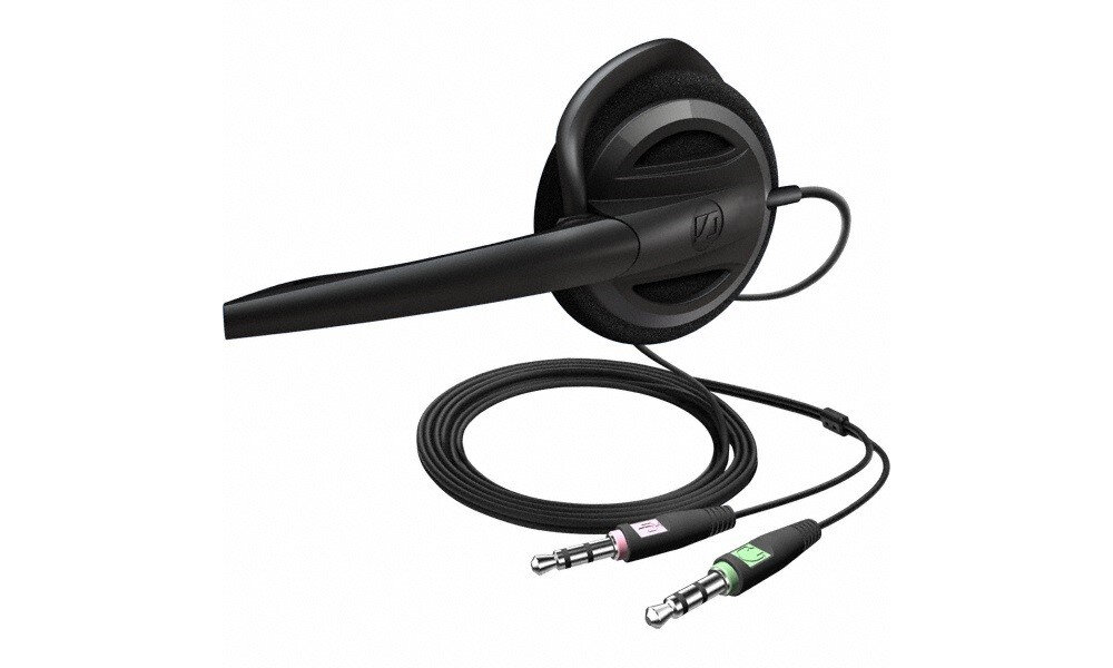 SŁUCHAWKI SENNHEISER PC 2 CHAT NAUSZNE Z MIKROFONEM mikrofon kierunkowy rozmowa
