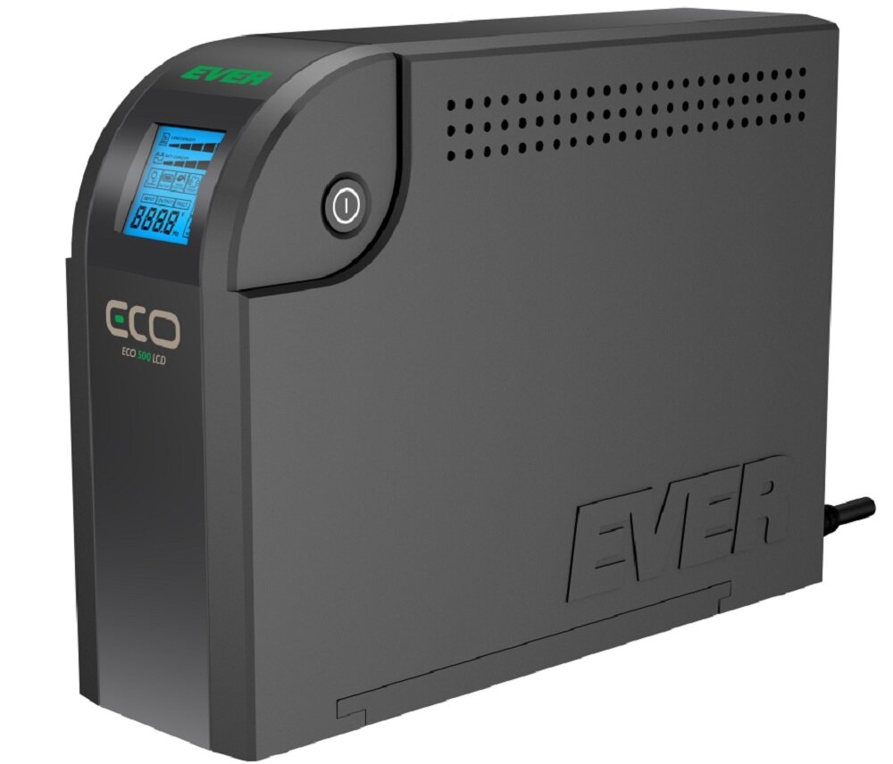 Zasilacz UPS EVER Eco 500 LCD  - szybkosc niezawodnosc 