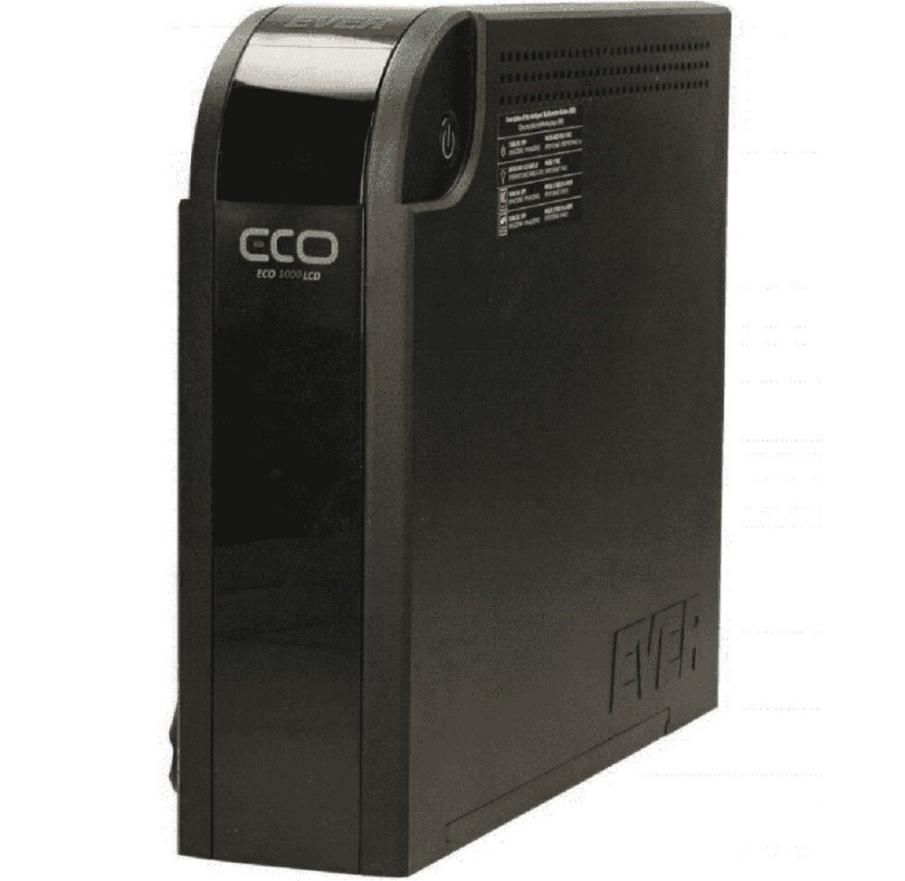 Zasilacz UPS EVER Eco 1000 LCD   - kompaktowy zasilacz 