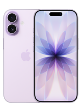 Na obrazie widoczny jest smartfon z wyświetlaczem prezentującym abstrakcyjny wzór w odcieniach fioletu i niebieskiego. Obok znajduje się tył urządzenia z dwoma aparatami i logo w kształcie nadgryzionego jabłka.