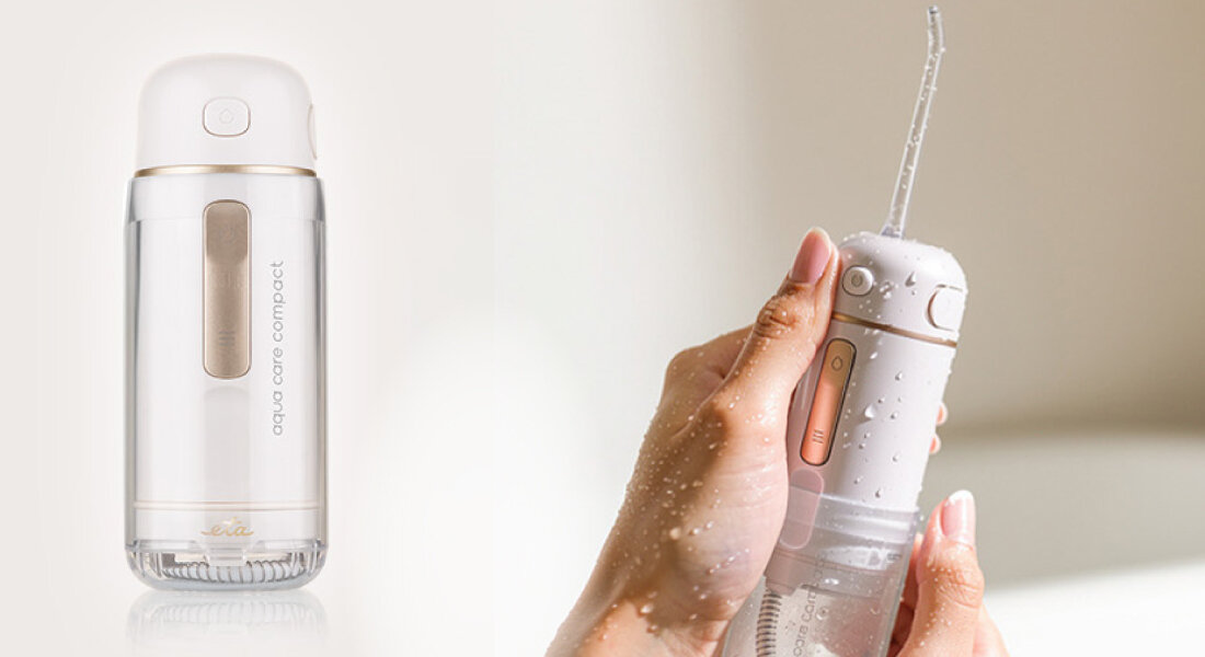 Irygator ETA Aqua Care Compact ETA570890000 Biały zdjęcie lifestyle Profesjonalna higiena jamy ustnej 