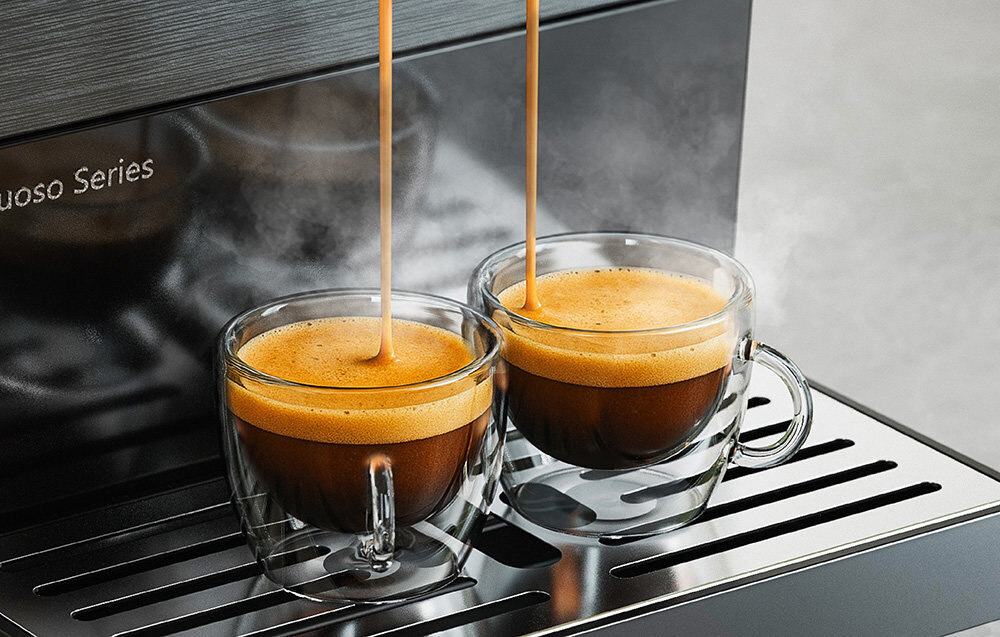 Ekspres MOVA Virtuoso 10 Pro Czarny Wstępne parzenie dla smaku stosuje proces pre-infuzji delikatnym nawodnieniu zmielonej kawy wodą pod niskim ciśnieniem wyważony smak pozbawiony nadmiernej goryczy espresso