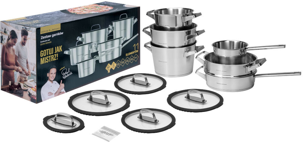 Zestaw garnków GÖTZE & JENSEN Denver CS701 (11 elementów) elementy zestaw