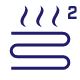Ikona przedstawia symbol grzałki z trzema falistymi liniami nad nią, oznaczającymi ciepło, oraz literą \'z\' w prawym górnym rogu.