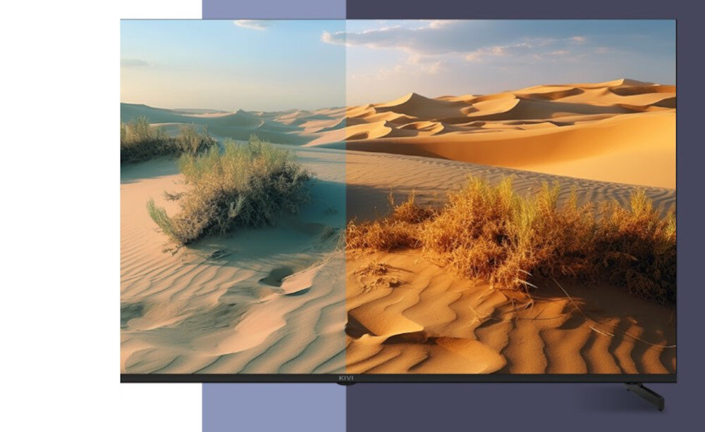 Telewizor KIVI 50U720QB - Ochrona oczu i komfort oglądania, Automatyczna regulacja jasności