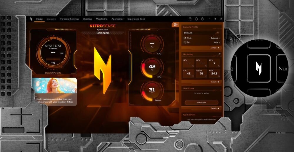 Laptop ACER Nitro V 16 AI .