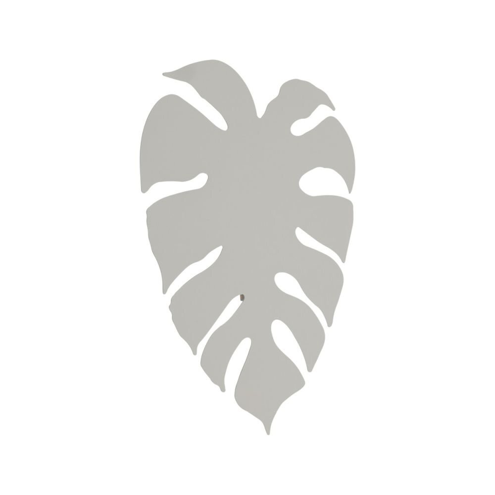 Metalowy element w kształcie liścia monstery w kolorze beżowym. Produkt ma nowoczesny design i służy jako dekoracja ścienna.
