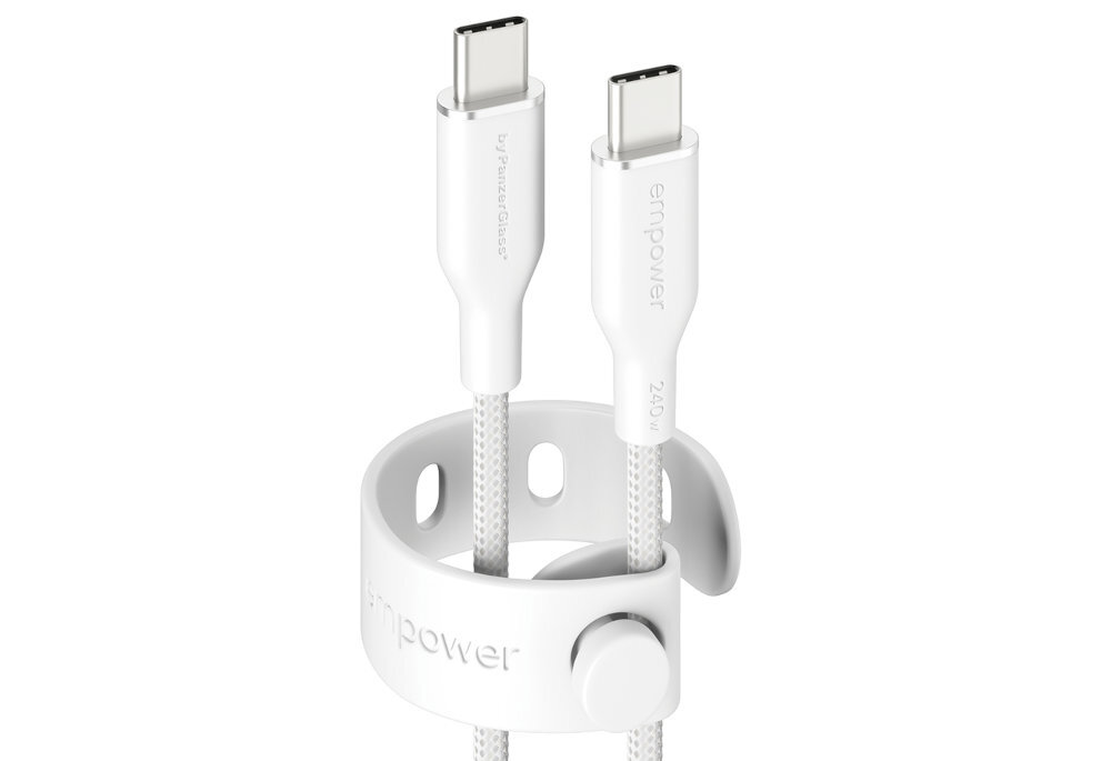 Kabel USB-C/USB-C PANZERGLASS Empower Racing 240W USB-C do USB-C Power Delivery 3.1 EPR do 240 W laptopów, tabletów oraz smartfonów Solidne złącza USB-C