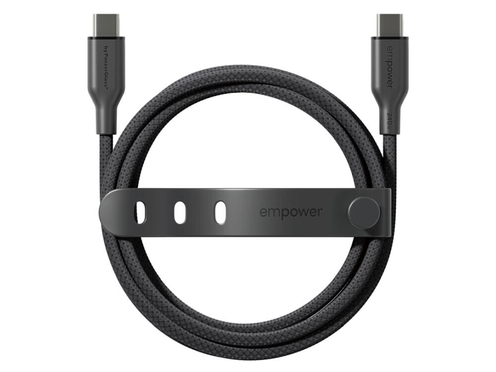 Kabel USB-C/USB-C PANZERGLASS Empower Racing 240W Solidna konstrukcja odporna na intensywne użytkowanie Długość 1.2 metra