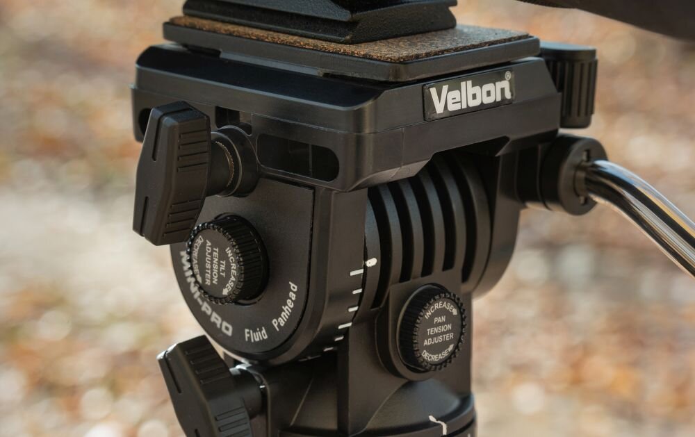 Velbon Videomate 638 szybkozłączka QB-6RL poziomica rozpórki nóg statyw do filmowania plener