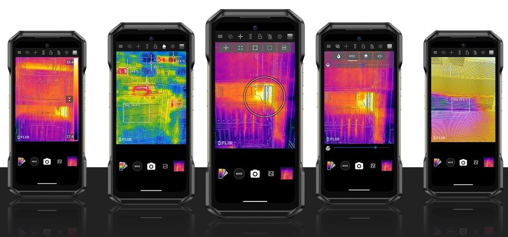 ULEFONE Armor 27T Pro aplikacja MyFLIR Pro do kamer termowizyjnych raportowanie analizy