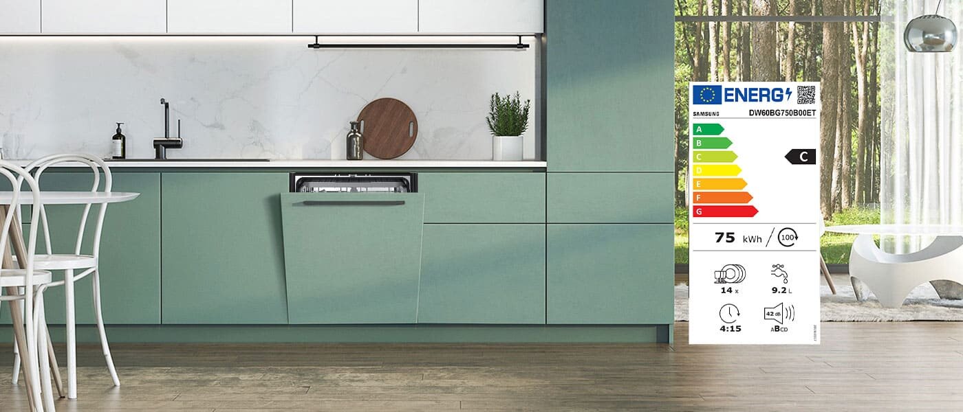 Zmywarka Samsung DW60BG750B00ET z klasą energetyczną typu C