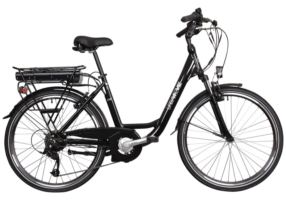 Rower elektryczny URBANMOVE Alu U18 26 cali Czarny
