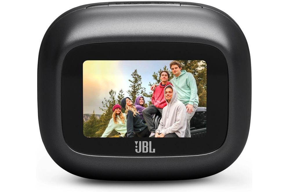 Słuchawki dokanałowe JBL Live Beam 4 ANC Personi-Fi 3.0 personalizacja brzmienia, etui na białym tle