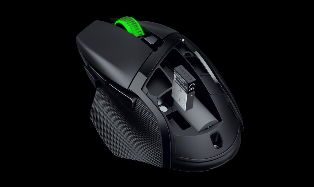 Mysz RAZER Basilisk V3 X HyperSpeed gaming bezprzewodowa podświetlenie rozdzielczość programowalne przyciski wykonanie kliknięcia 