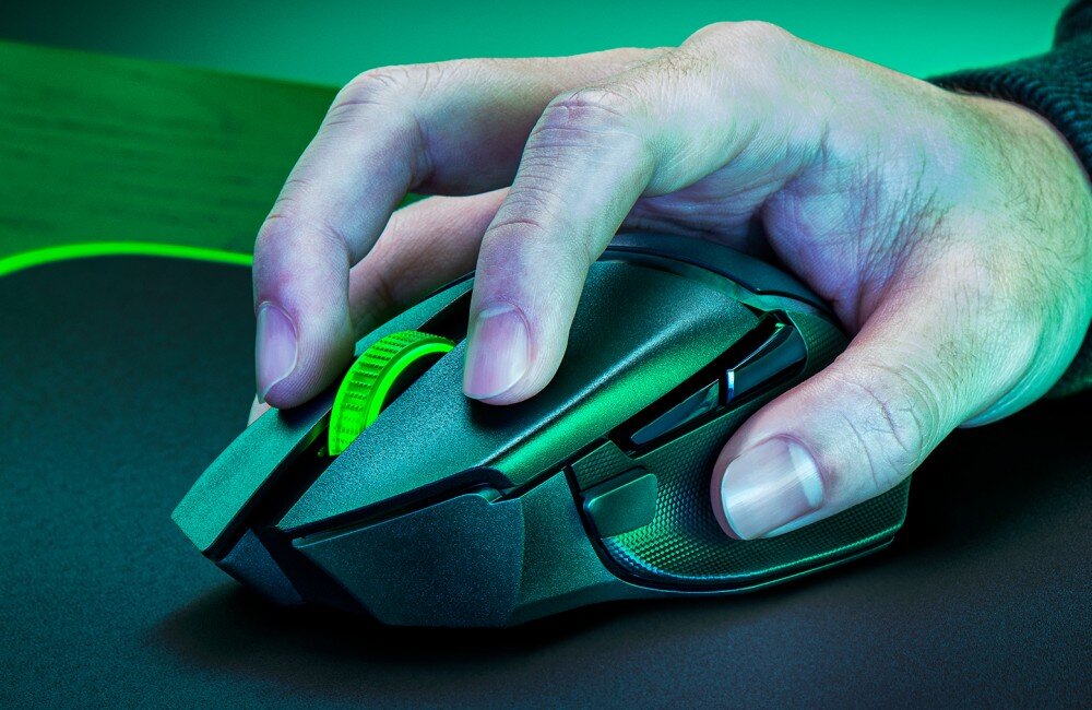 Mysz RAZER Basilisk V3 X HyperSpeed gaming bezprzewodowa podświetlenie rozdzielczość programowalne przyciski wykonanie kliknięcia 