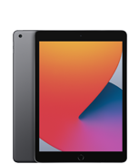 Na obrazie widoczny jest tablet z dużym ekranem, na którym wyświetlany jest gradientowy motyw w odcieniach pomarańczowego i żółtego. Obok znajduje się drugi tablet, pokazujący jego tylną część w ciemnym kolorze.