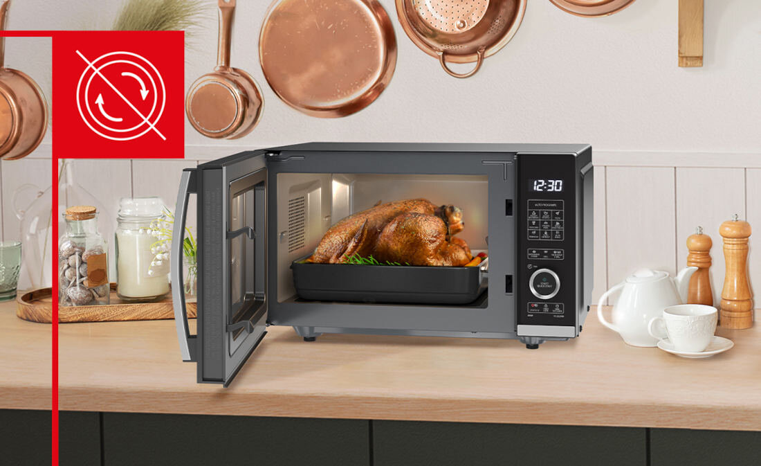 Kuchenka mikrofalowa SHARP YC-QG204AE-B Technologia beztalerzowa