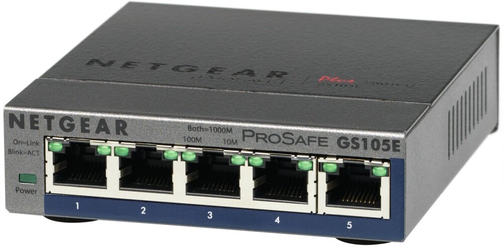Switch NETGEAR GS105Ev2 - prosta obsługa 5 portów LAN RJ-45