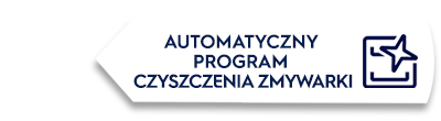 Grafika przedstawia ikonę z tekstem \'AUTOMATYCZNY PROGRAM CZYSZCZENIA ZMYWARKI\' oraz symbol gwiazdy na kartce.