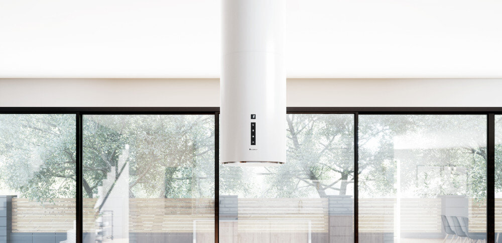 OKAP GLOBALO Heweno Isola 39.2 biały wyciąg pochłaniacz rura wentylacja oczyszczanie powietrza