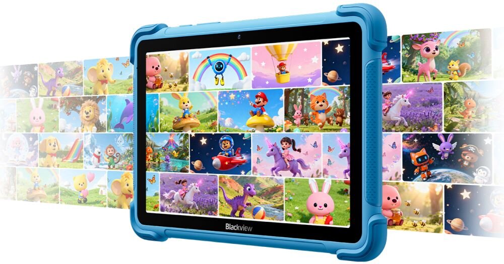 Blackview Link 1 Kids aparat 8MP 5MP Google Lens rozpoznawanie obrazów nauka dzieci tablet