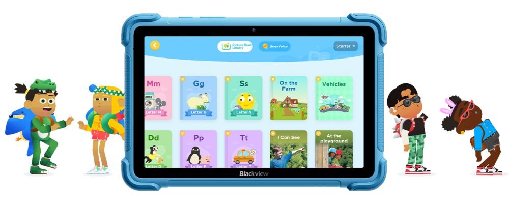Blackview Link 1 Kids rysik folia hartowana Face Unlock akcesoria zestaw tablet dla dzieci